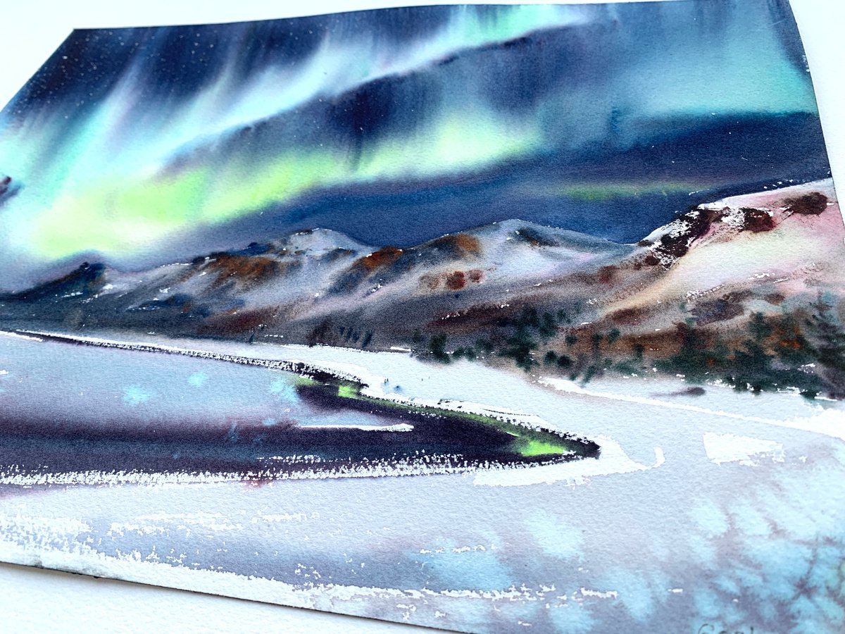 Aurora Borealis: Letting go and conquering the water in watercolor painting  — Schack Art Center