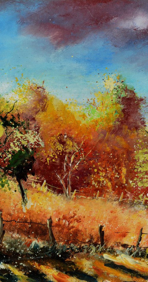 Orchard  in autumn by Pol Henry Ledent
