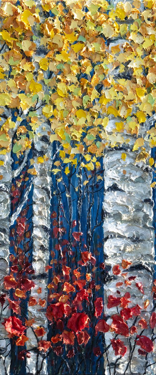 Commission a Textured Aspen by Lena Owens at OLena Art