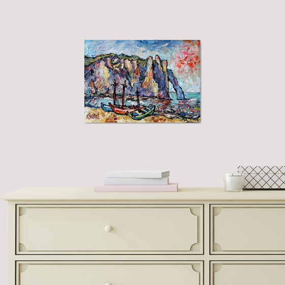 Boats on the shore.