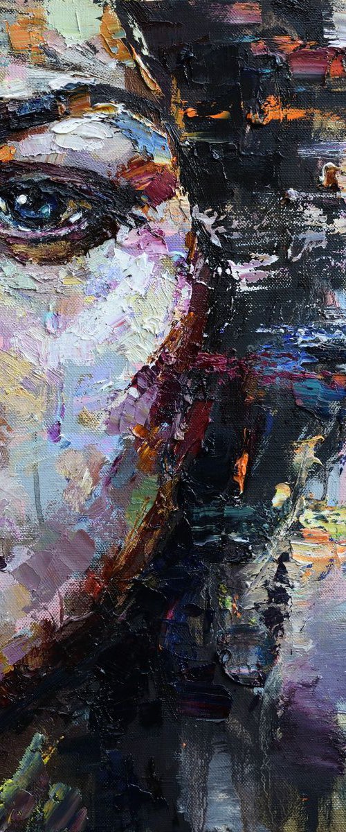 Woman Face Abstract Portrait by Anastasiia Valiulina