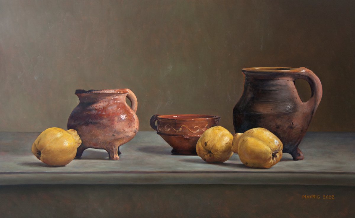 Photorealistic Still Life Oil Painting By Mayrig Simonjan, 31 X 20", A Past Not To Forget, Original Artwork