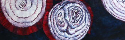 Three Red Onion Rings 2 by Laura Gompertz