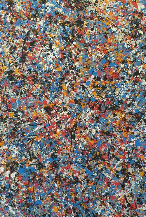 Abstract J. Pollock style acrylic on canvas by M.Y. by Max Yaskin