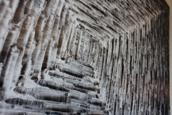 Large Square Black and White Gradient