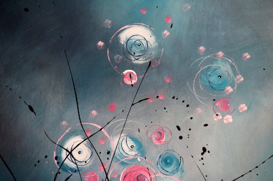 Wonderstorms #5 - Extra Large  original abstract floral landscape