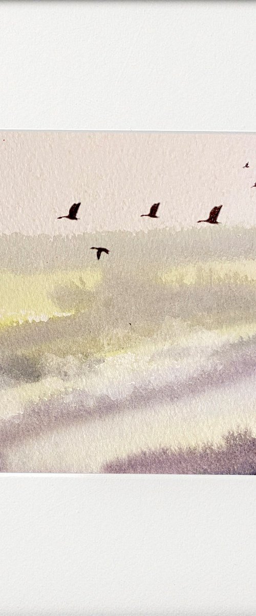 Misty morning geese by Teresa Tanner