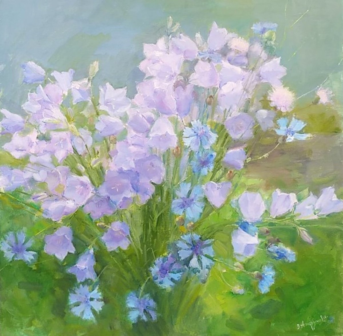Bluebells By Valentina Andrukhova, 24 X 24, Artwork For Sale On Artfinder