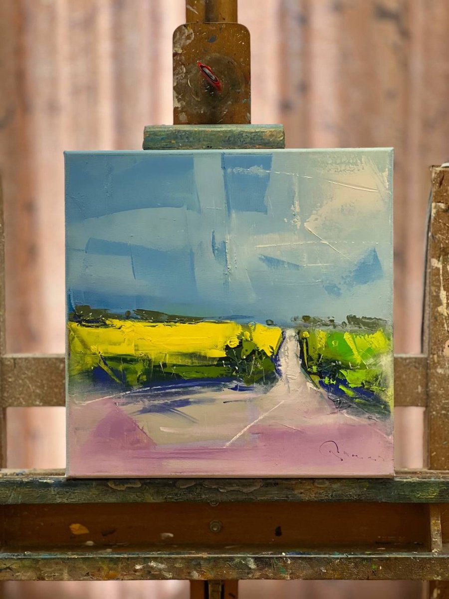 Landscape Oil Painting By Arman Allakhverdian, 12 X 12, Bozedarivka, Original Artwork