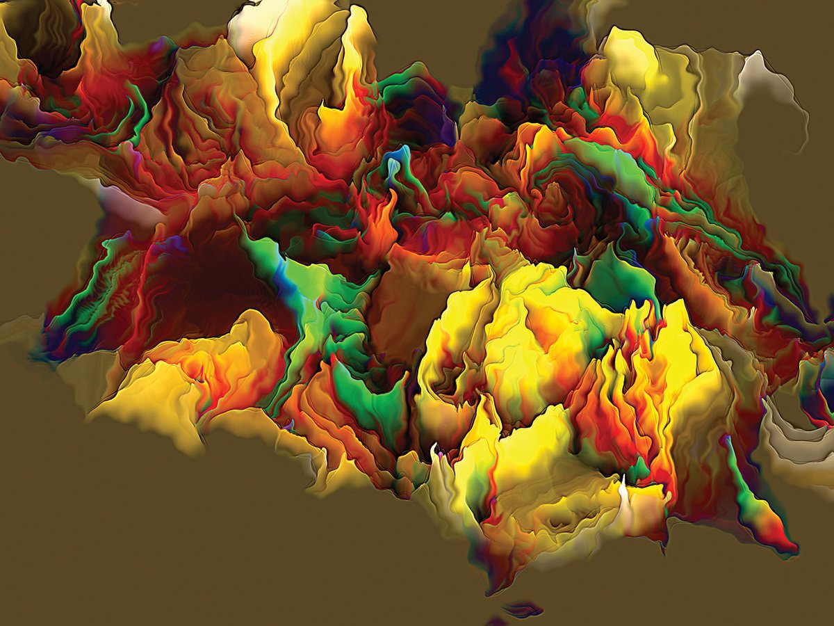 Abstract Botanical Print By Javier Diaz, 80 X 60, Superficies Ii, Original Artwork