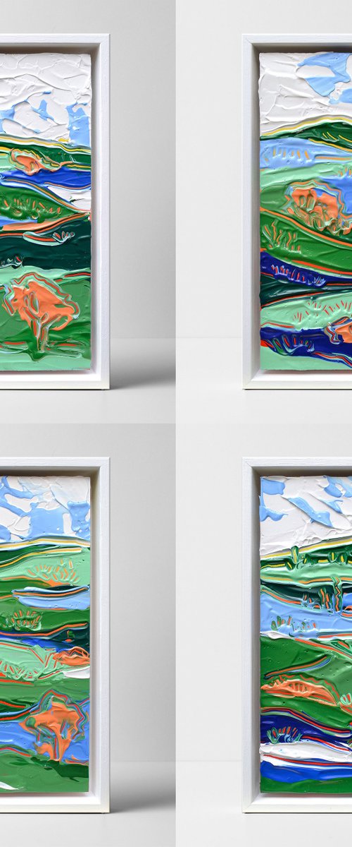 Set of 4 Mini Fieldscapes by Joseph Villanueva