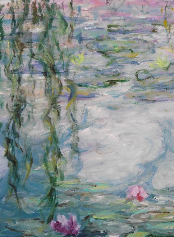 RESERVED for Juliet, Replica of Monet's water lilies 1919