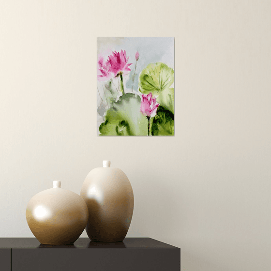 Waterlilies Lotus Painting Limited Edition Print