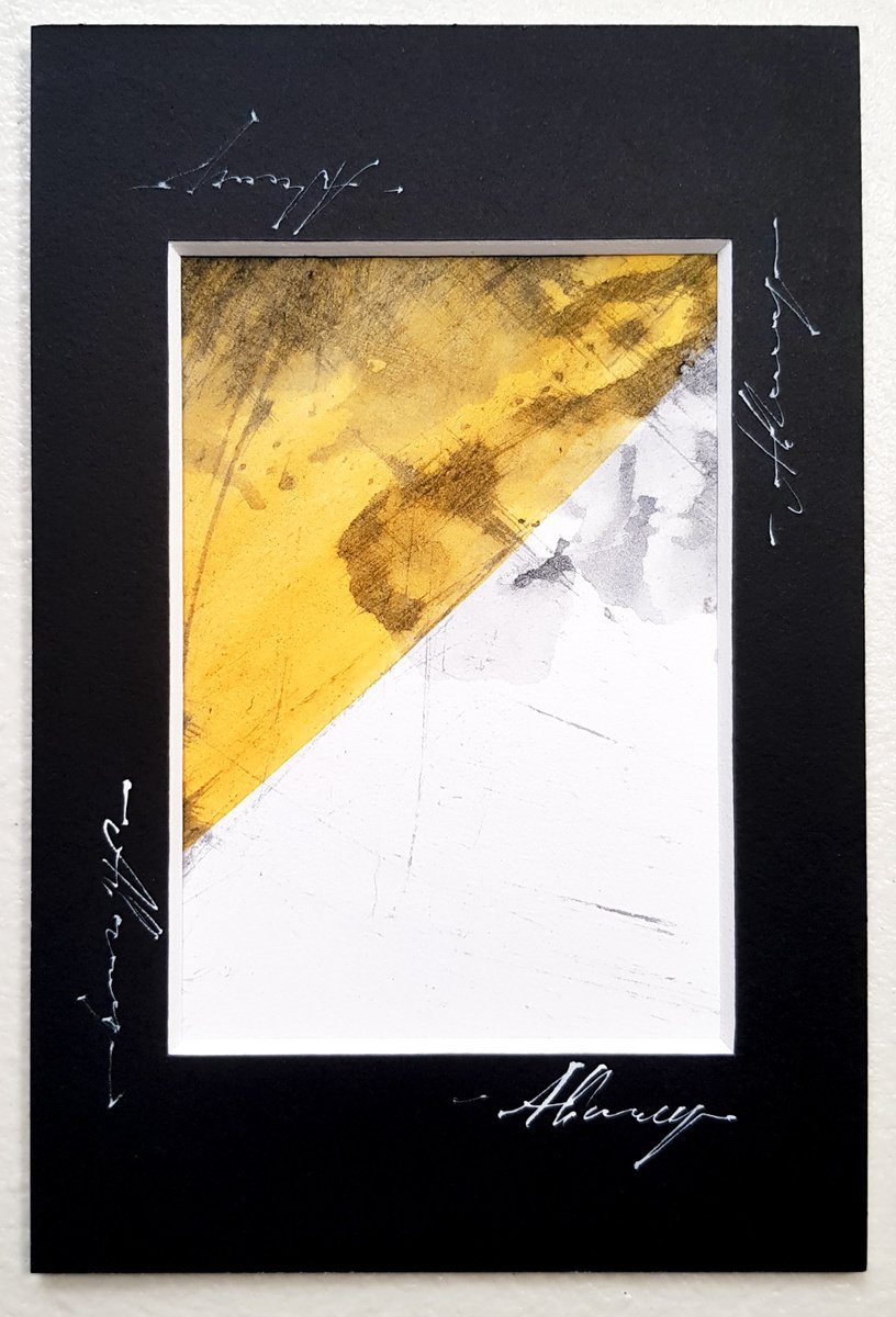 Mini abstract V. Yellow by Marina Abramova