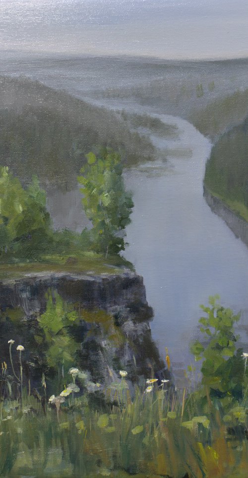 Misty Morning Over River Kos'va by OLEG KAMAEV