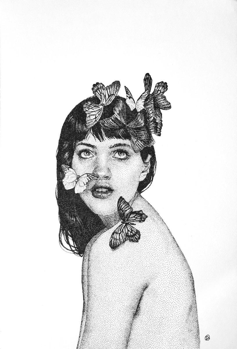 Ink Drawing , Spring By Iana Cherepanska, 5 X 7, Artwork For Sale On Artfinder