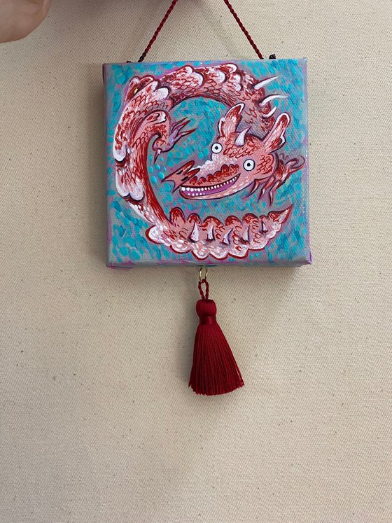 Red Dragon. Fun painting. Art object