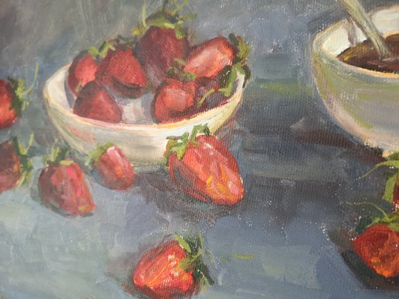 Strawberries and coffee