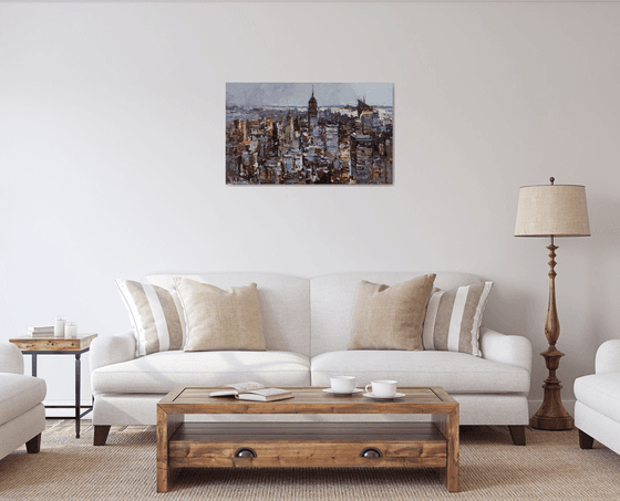 New York City - morning urban landscape painting