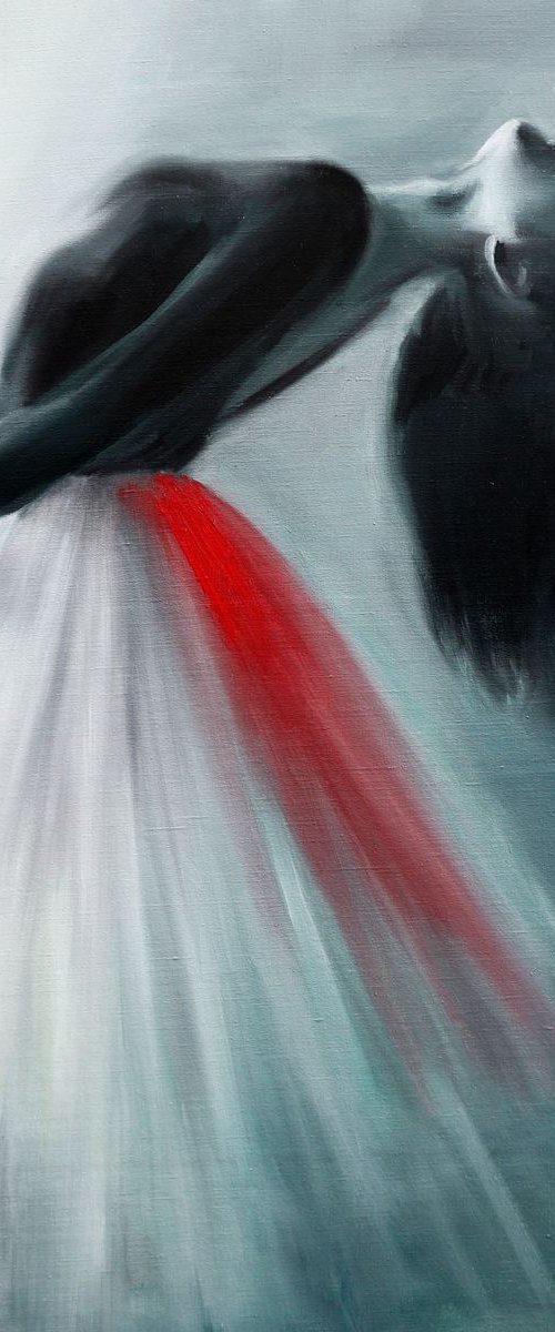 Ballerina oil painting by Anna Lubchik