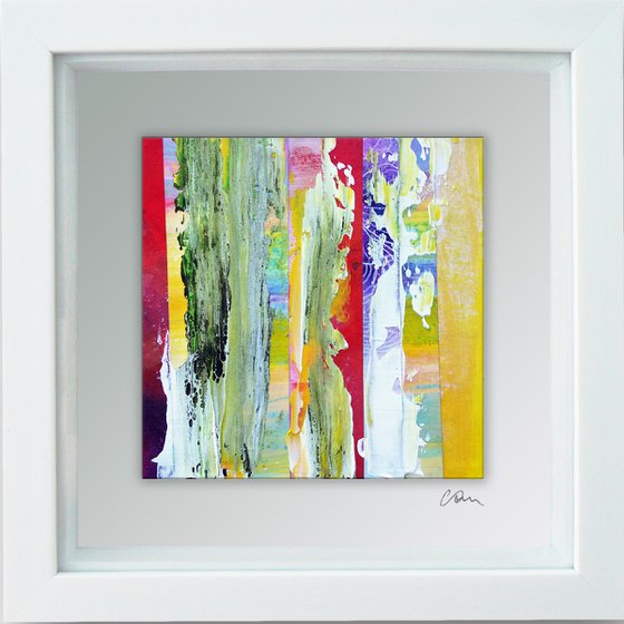 Framed ready to hang original abstract  - Chasing rainbows #9