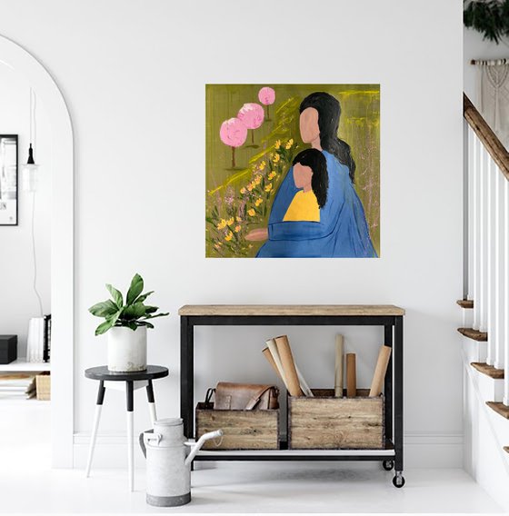 Mother Daughter Original Painting