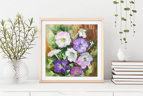 Petunia Flowers Painting