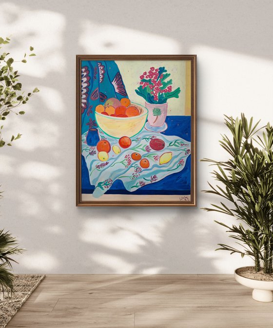 Mediterranean Still Life with Oranges
