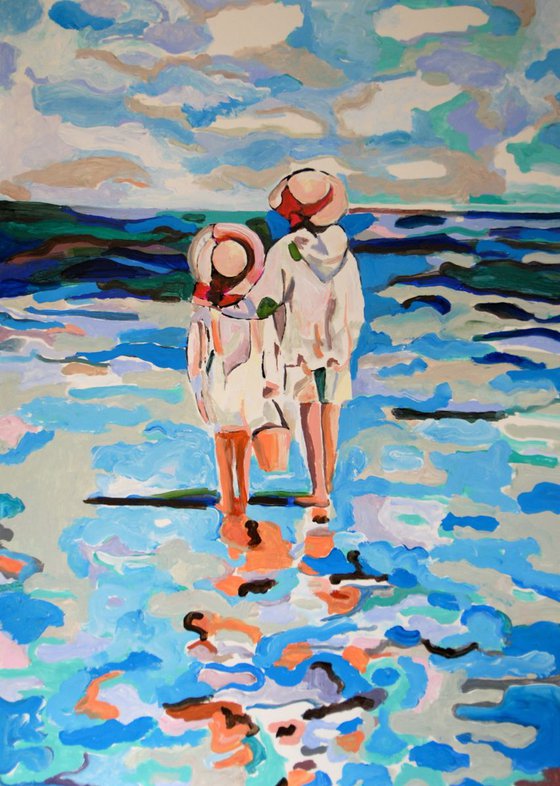 At the beach #3 / 70 x 50 cm