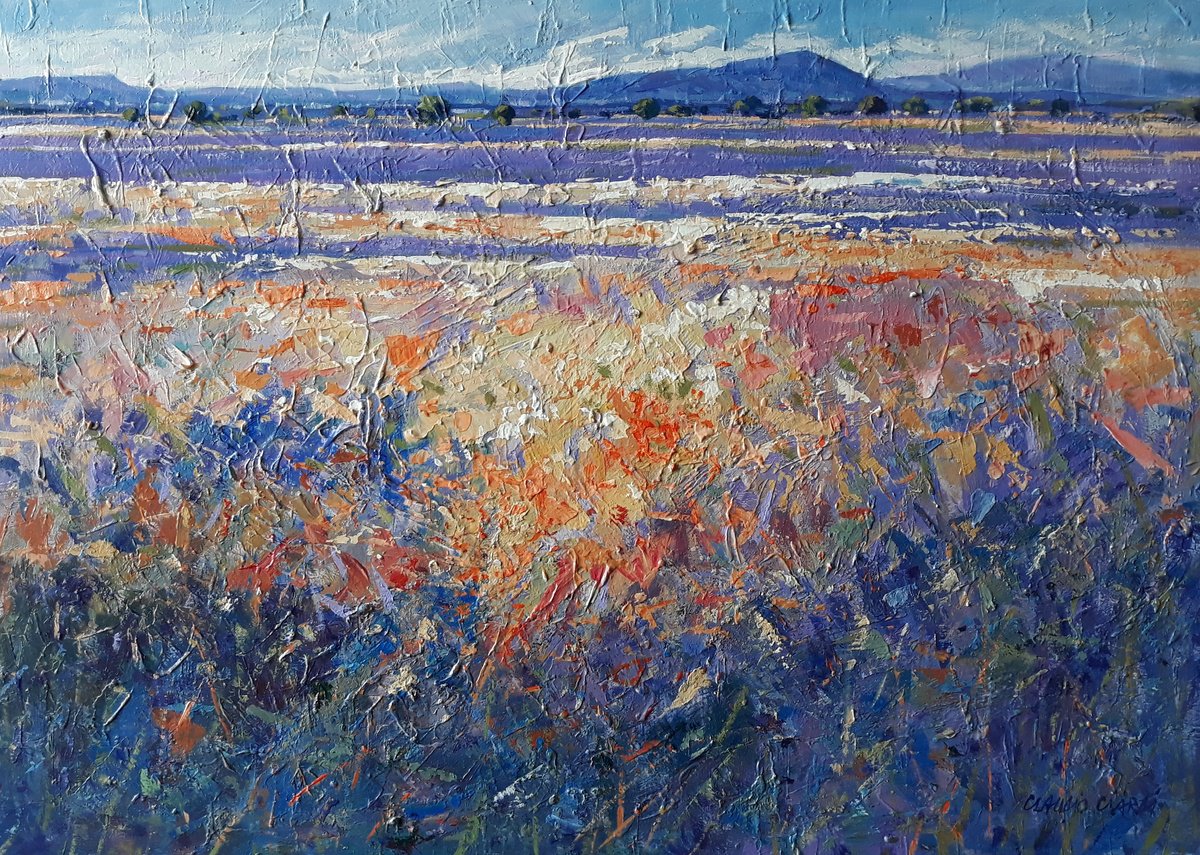 Impressionistic Landscape Acrylic Painting By Claudio Ciardi, 28 X 20, Landscape, Original Artwork