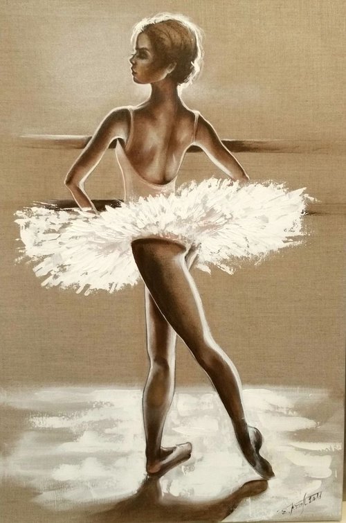 "Got to dance"54x81x2cm. Original acryl painting on canvas.ready to hang by Elena Kraft