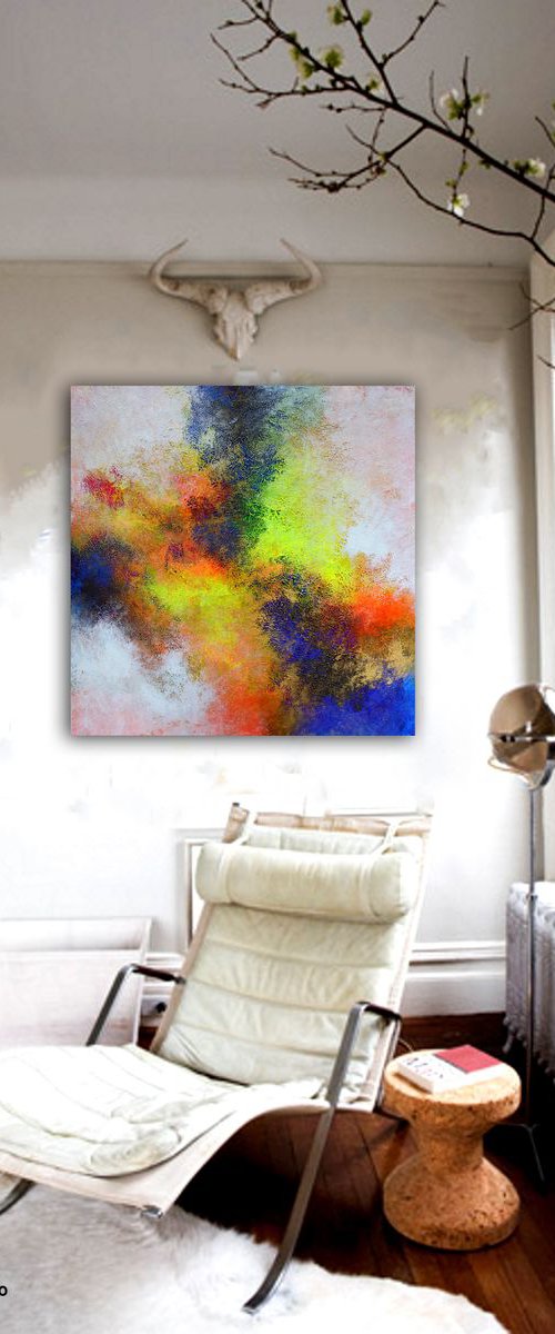 100x100cm. / Abstract painting / Episode 85 by Alex Senchenko