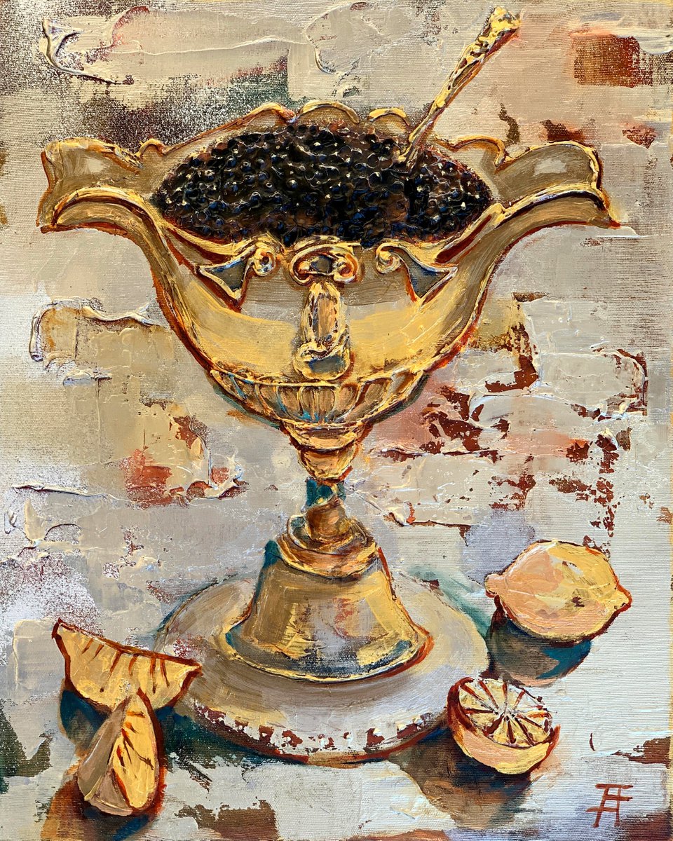 Black Gold Original painting by Alla Yashina
