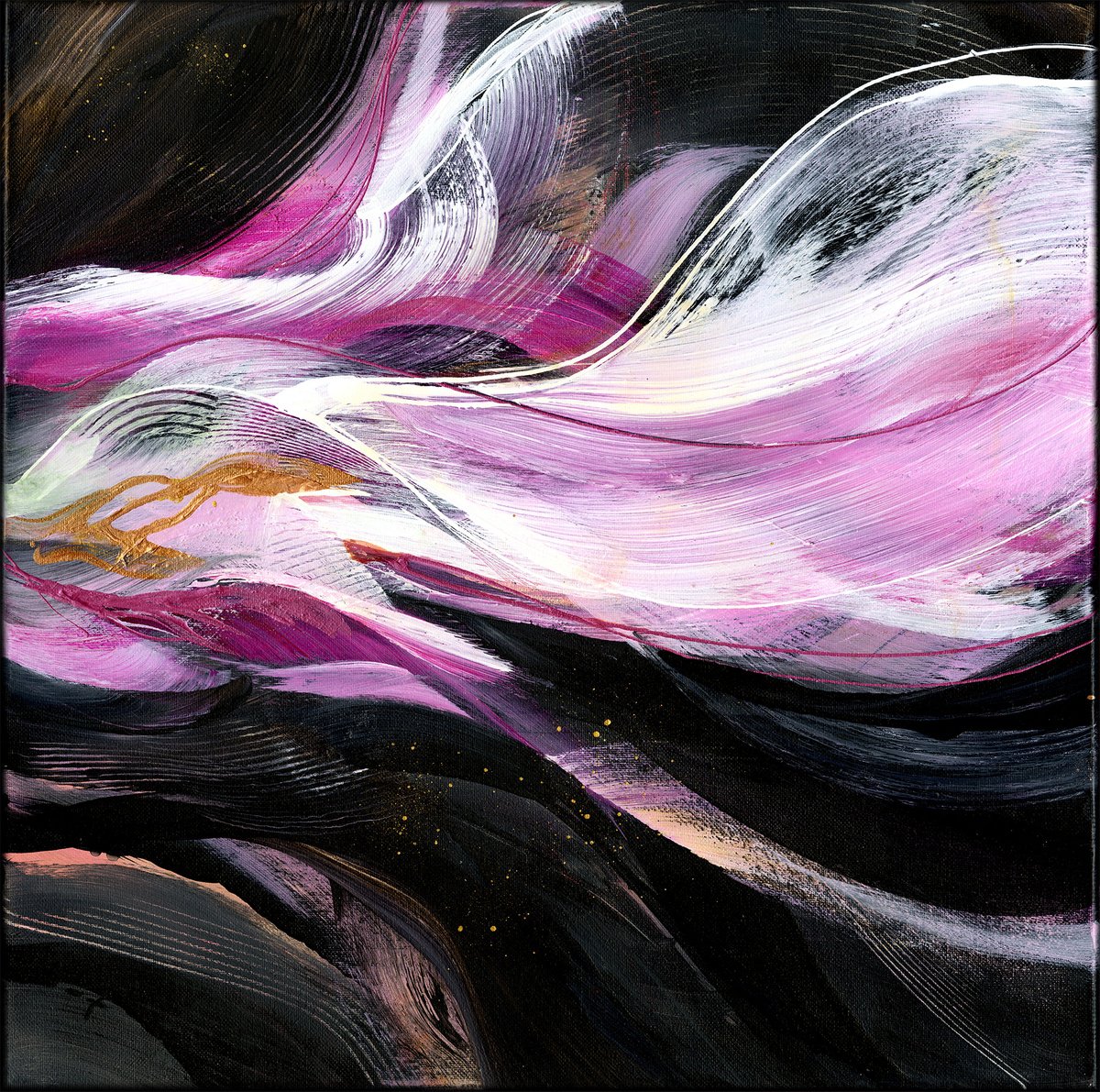 Abstract Botanical Acrylic Painting By Kathy Morton Stanion, 20 X 20", Magic Rhapsody 12, Original Artwork