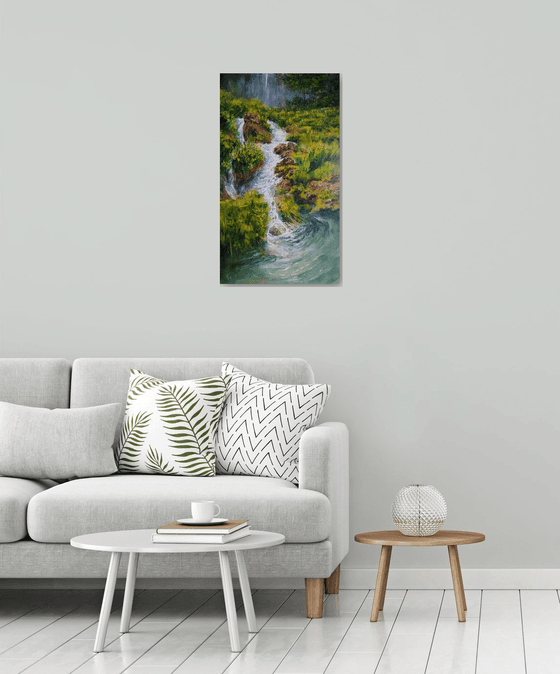 " A Stream of Change " SPECIAL PRICE!!! framed in white wide frame !!!