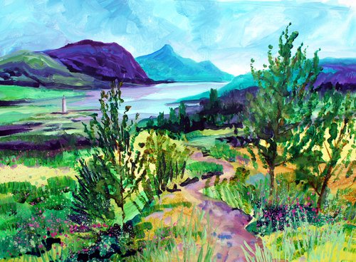 Glenfinnan Monument and Loch Shiel (Bonnie Prince Charlie) by Julia  Rigby
