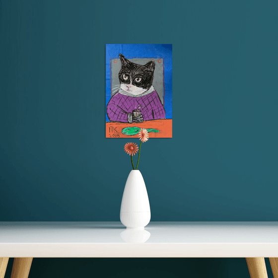 Drinking cat #5