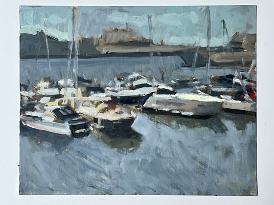 Boats at Falmouth Harbour