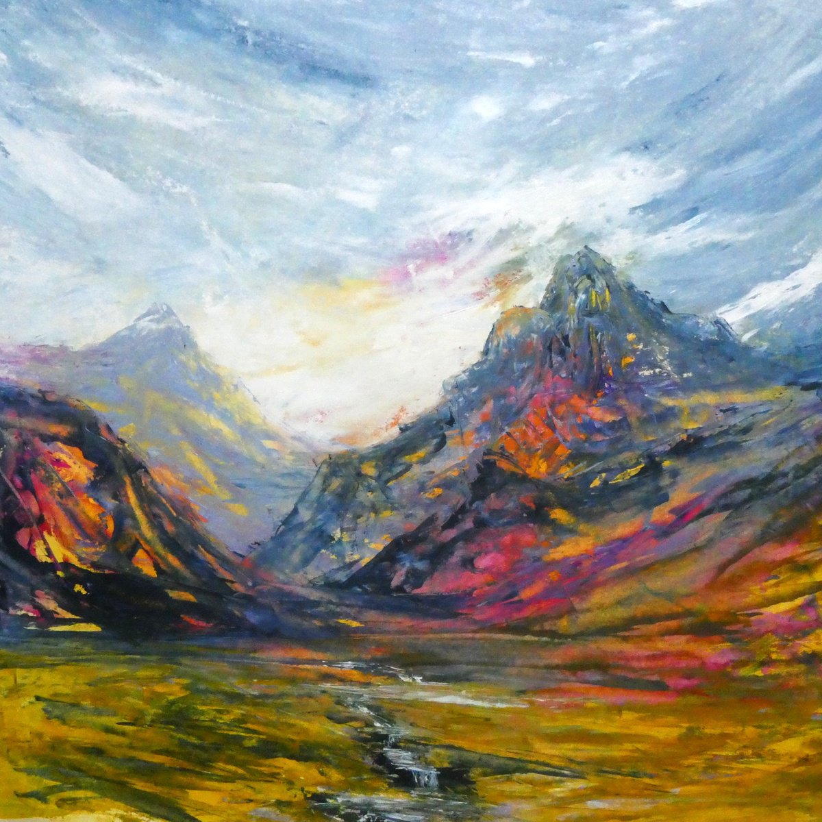 Early Morning Among The Peaks By Oconnart, 34 X 34, Artwork For Sale On Artfinder
