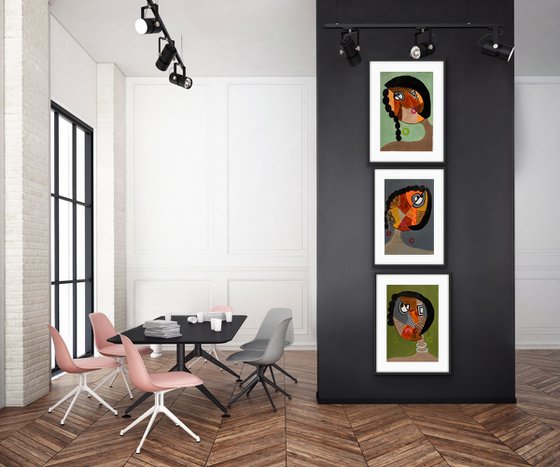 Selfie 11,12,13 (Triptych)