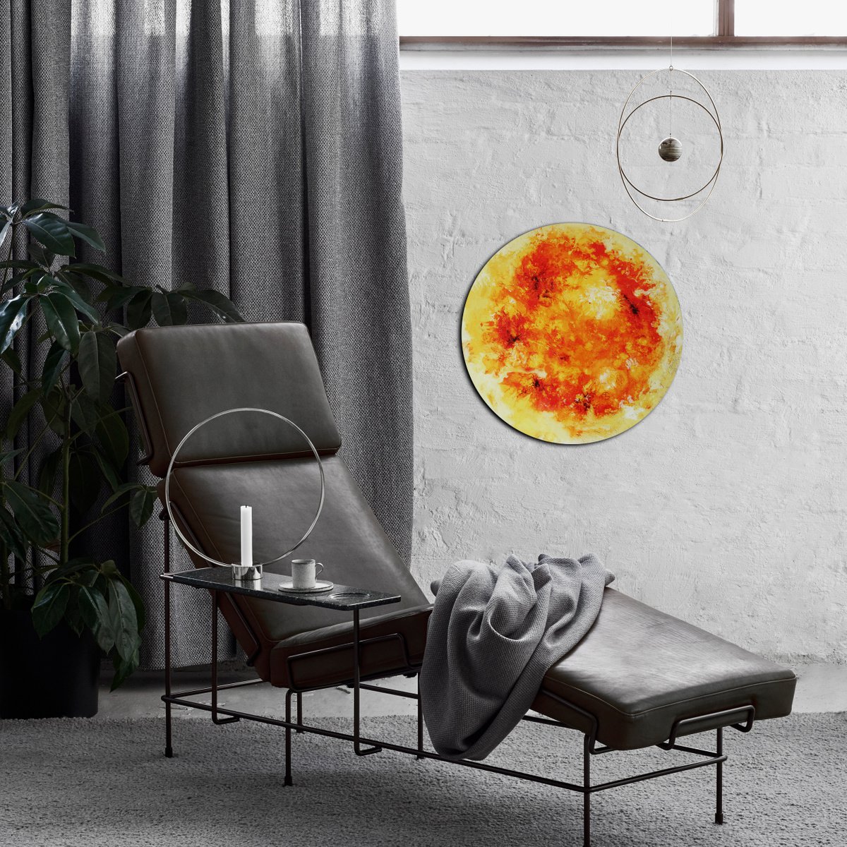 THE SUN PLEXIGLASS art object planet star solar sistem round circle space science by Anna Bo