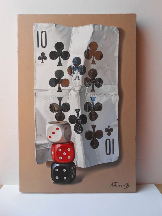 Card and Dice, Still Life