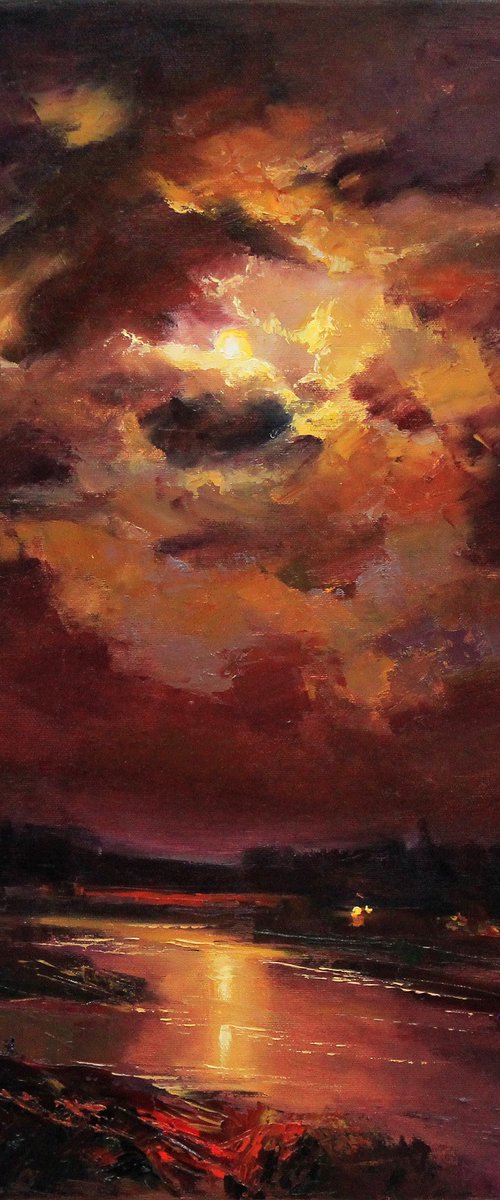 "Moon over the river" by Alisa Onipchenko-Cherniakovska