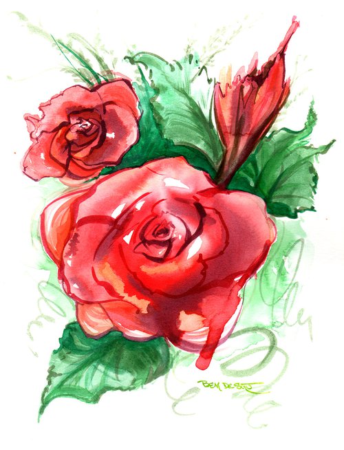 Red Roses by Ben De Soto