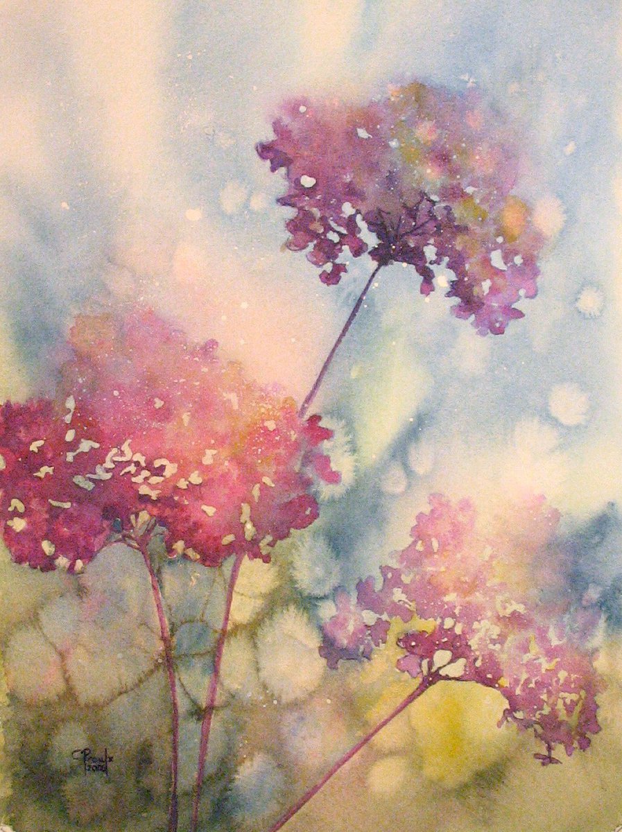Hydrangees - Original watercolour on paper - one of a kind by Chantal Proulx