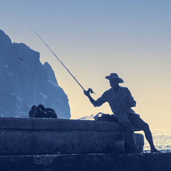 Morning fishing on the pier.