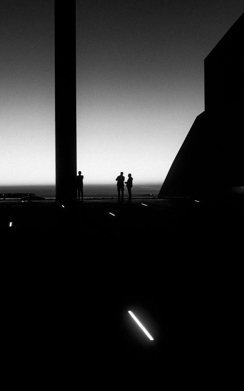 Sunset in Lisbon, Champalimaud Nº1 in BW by Guilherme Pontes