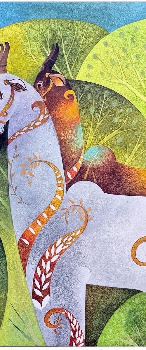 The Decorated Bulls by Raji Pavithran