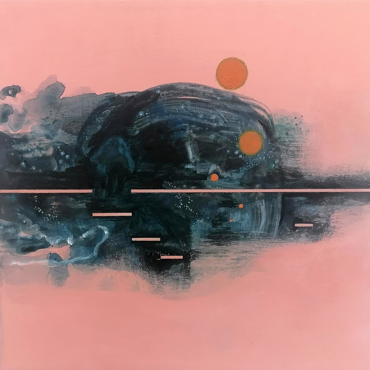 Abstract Painting By Alex Munzone, 12 X 12, Sequences 51, Original Artwork