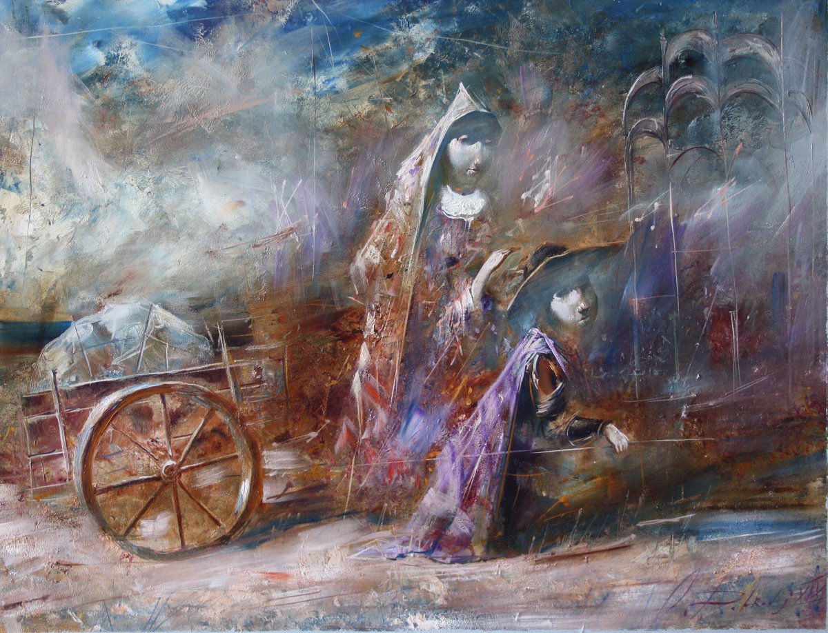 Impressionistic Portrait Oil Painting By Alexandr Dobrodiy, 24 X 19, ???????? ?????., Original Artwork